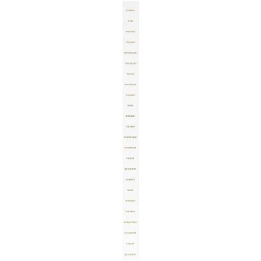 Washi-Tape “gldWEEKDAY” in weiß-gold