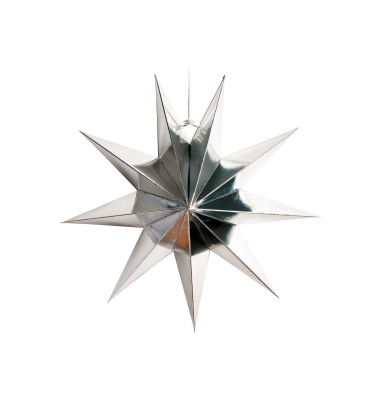 Papierstern &ldquo;gldSTAR&rdquo; in silber