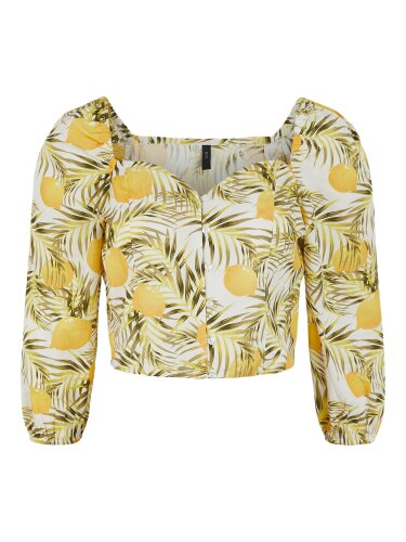Bluse mit Zitronenprint &quot;gldJENNY&quot; aus...