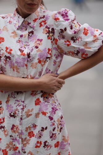 Kurzes Hemdkleid "gldFAMULA" mit Puffärmeln