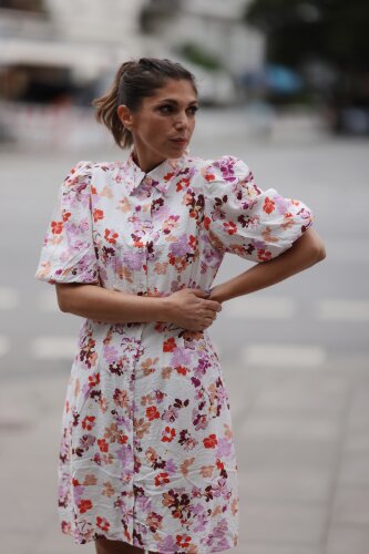 Kurzes Hemdkleid &quot;gldFAMULA&quot; mit Puff&auml;rmeln