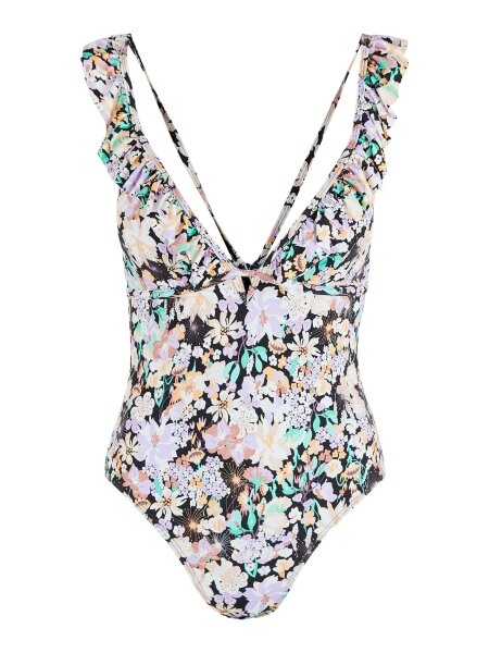 Badeanzug &quot;gldVADA&quot; mit Blumenprint und R&uuml;schendetails