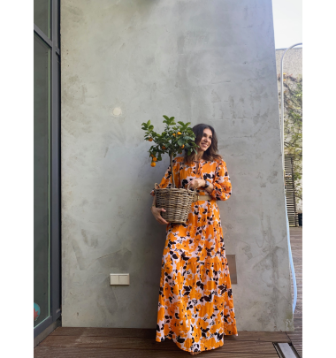 Maxikleid "gldEUNICE" mit Allover-Print