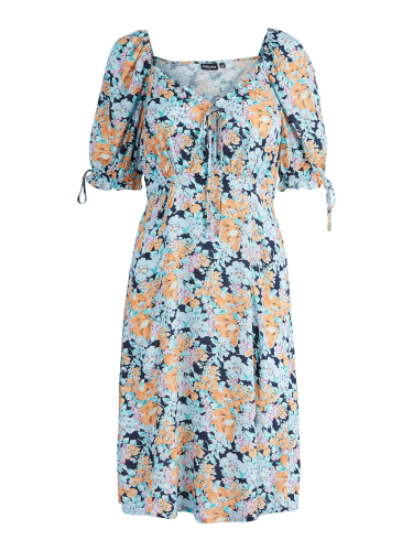 Blumenkleid "gldSEMMY" mit kurzen Puffärmeln