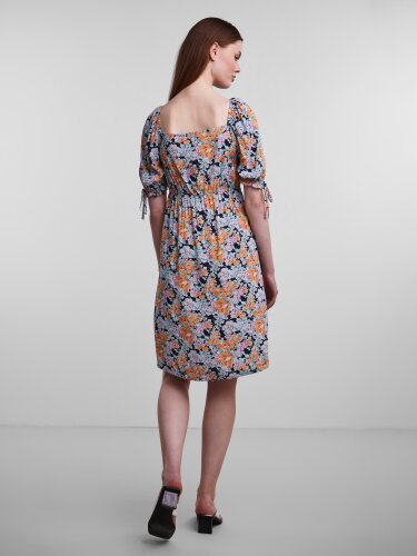 Blumenkleid &quot;gldSEMMY&quot; mit kurzen Puff&auml;rmeln