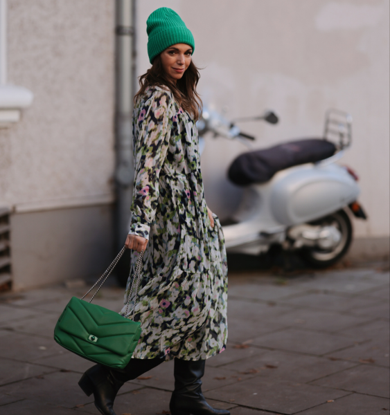 Gemustertes Midikleid &quot;gldBERNANO&quot;