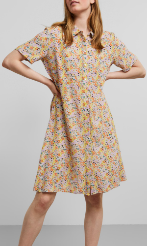 Geblümtes Hemdkleid "gldMY" in gelbtönen
