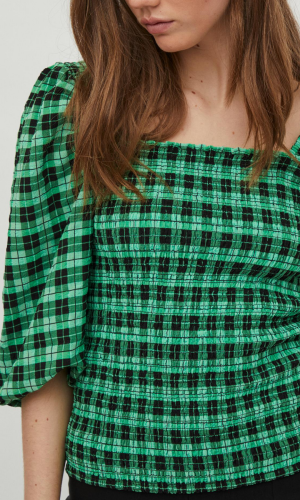 Gesmoktes Top mit Puff&auml;rmel &quot;gldQUIN&quot;