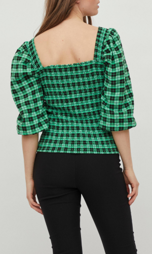 Gesmoktes Top mit Puff&auml;rmel &quot;gldQUIN&quot;