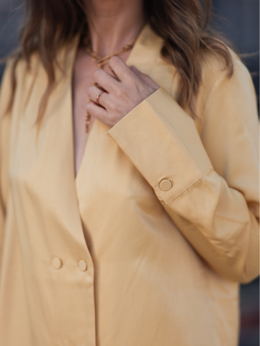 Bluse &quot;gldANGILIQUE&quot; in gl&auml;nzendem Gelb