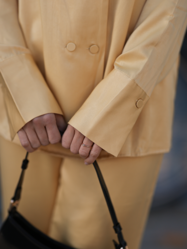 Bluse &quot;gldANGILIQUE&quot; in gl&auml;nzendem Gelb