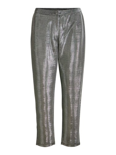 Gecroppte Hose "gldFADORA" in silber