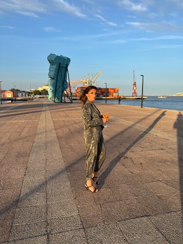 Gecroppte Hose &quot;gldFADORA&quot; in silber