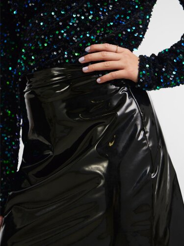 Kurzer Rock &quot;gldMY&quot; in schwarz