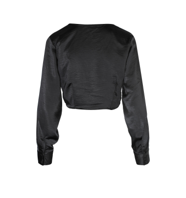 Croptop &quot;gldCOSMO&quot; in gl&auml;nzendem schwarz