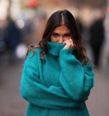 Strickpullover mit Rollkragen "gldLAMBI"