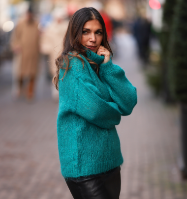 Strickpullover mit Rollkragen "gldLAMBI"