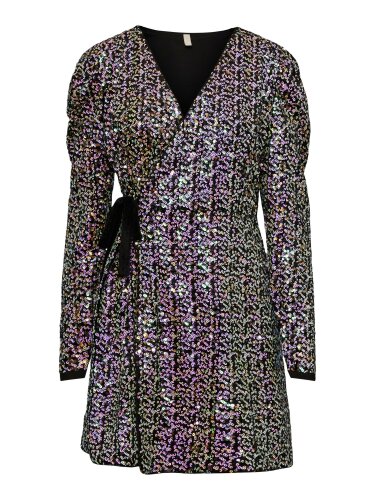 Kurzes Kleid "gldMULTISEQ" mit Pailletten