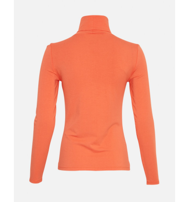Lang&auml;rmliges Top mit Rollkragen &ldquo;gldOLIVIE&quot; in rot-orange