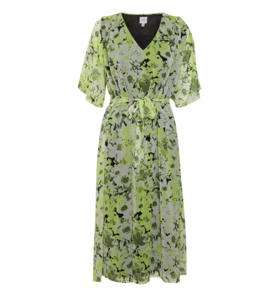 Gemustertes Midikleid "gldKANUI" aus nachhaltigem Polyester