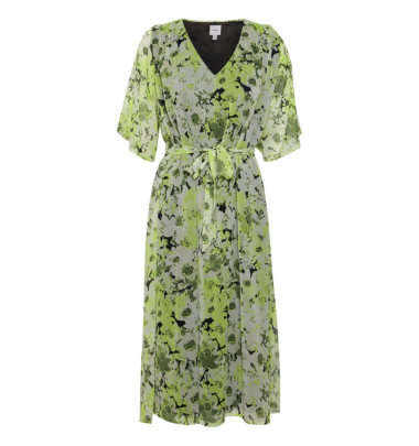 Gemustertes Midikleid "gldKANUI" aus nachhaltigem Polyester