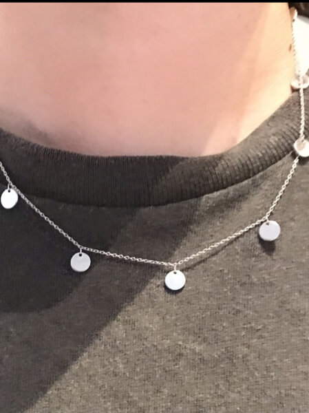 Halskette &quot;gldPl&Auml;TTCHEN&quot; in silber