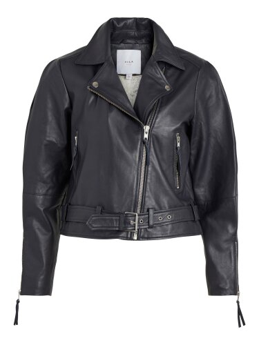 Biker-Lederjacke &ldquo;gldCAMELY&rdquo; in dunkelblau