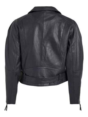 Biker-Lederjacke &ldquo;gldCAMELY&rdquo; in dunkelblau