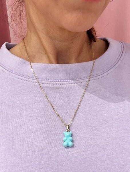 Halskette &quot;gldTEDDY&quot; in blau