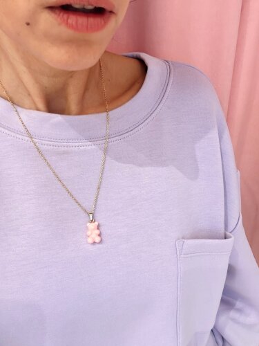 Halskette &quot;gldTEDDY&quot; in rosa
