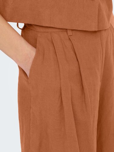 Leinenshorts &quot;gldLUDOLINEN&quot; in terrakotta