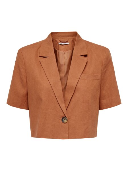 Kurzer Blazer "gldLUDOLINEN" in terrakotta