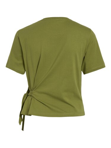 T-Shirt &quot;gldPIPPA&quot; mit Bindeverschluss in khaki