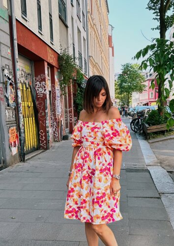 Kurzes Kleid "gldDORITA" mit Blumenprint