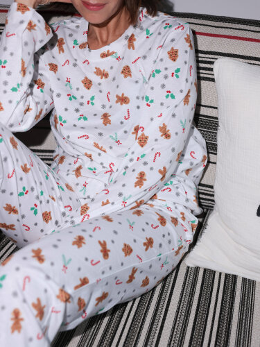Pyjama "gldFREYA" mit Christmas-Motiv