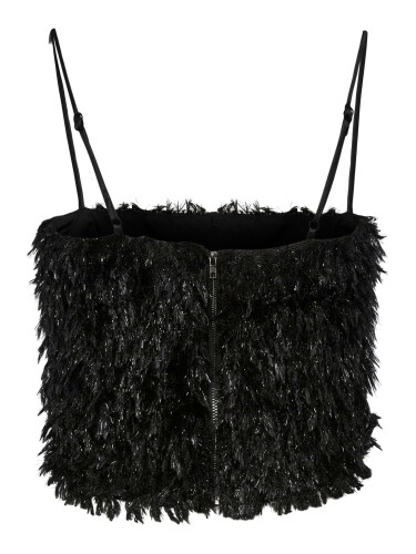 Crop Top &quot;gldTUFT&quot; in schwarz