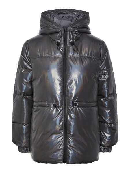 Puffer Jacke &quot;gldJETTA&quot; in anthrazit mit Holoeffekt