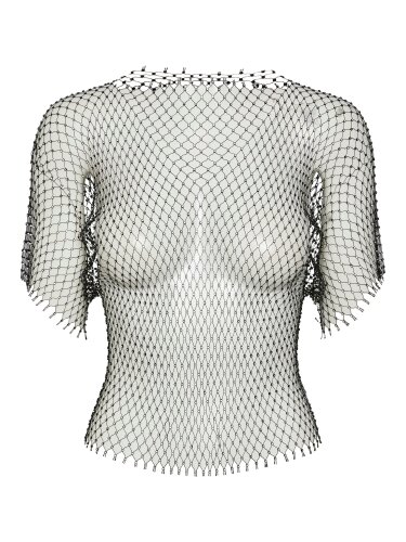 Oberteil &quot;gldMILLE&quot; in schwarz mit Strasssteinen