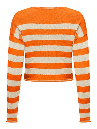 Crop Pulli &quot;gldMARLA&quot; in wei&szlig;/orange