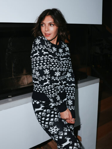 Weihnachtlicher Strickpullover &quot;gldXMAS SNOWFLAKE&quot; in blau