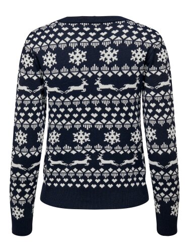 Weihnachtlicher Strickpullover &quot;gldXMAS SNOWFLAKE&quot; in blau