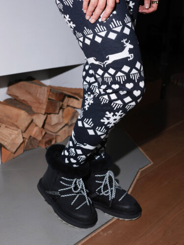 Weihnachtliche Hose &quot;gldXMAS SNOWFLAKE&quot; in blau