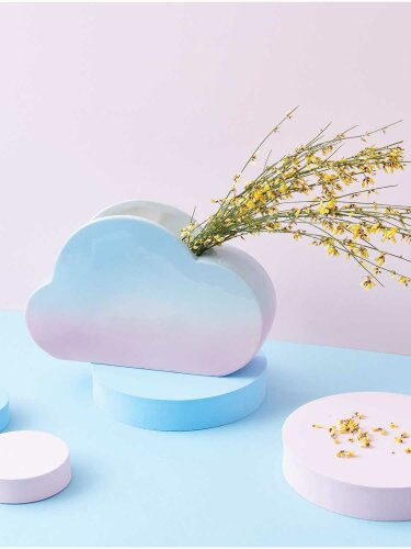 Keramik Vase &quot;gldCLOUD&quot; in zwei Farben