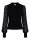 Schwarzer Pullover &quot;gldDOTME&quot; mit halbtransparenten &Auml;rmeln