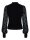Schwarzer Pullover &quot;gldDOTME&quot; mit halbtransparenten &Auml;rmeln