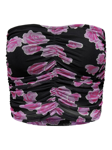 Bandeau Top "gldPARIS" mit Blumenprint