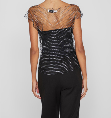 Top &quot;gldSHINE&quot; in schwarz