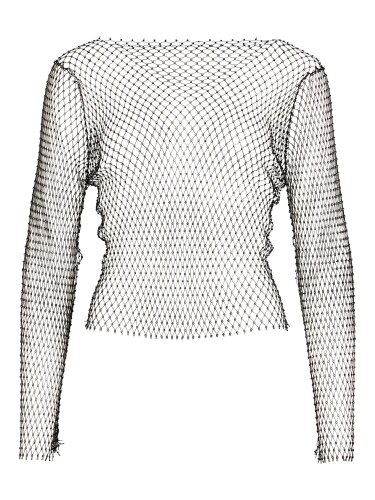 Lang&auml;rmeliges Top &quot;gldSHINE&quot; in schwarz