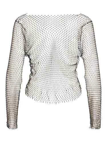 Lang&auml;rmeliges Top &quot;gldSHINE&quot; in schwarz