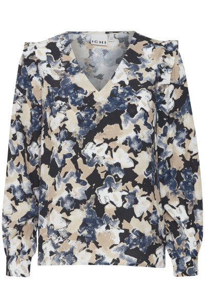 Gebl&uuml;mte Bluse "gldGANAVA" mit V-Ausschnitt